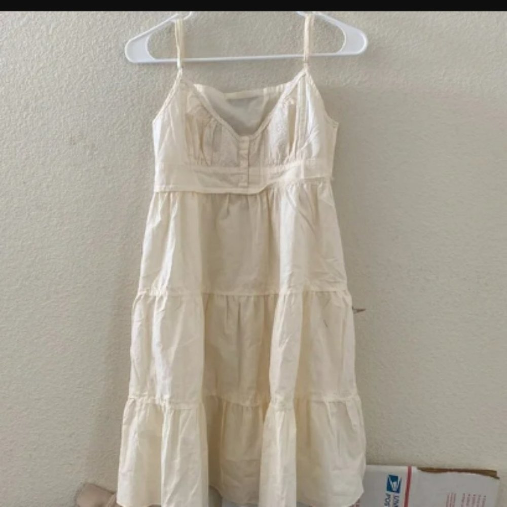 Brandy Melville Cream Arianna Floral Detail Dress Gem